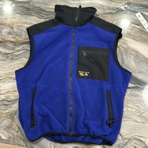 Men’s Vintage Mountain Hardwearar Fleec Vest Large Blue Black
